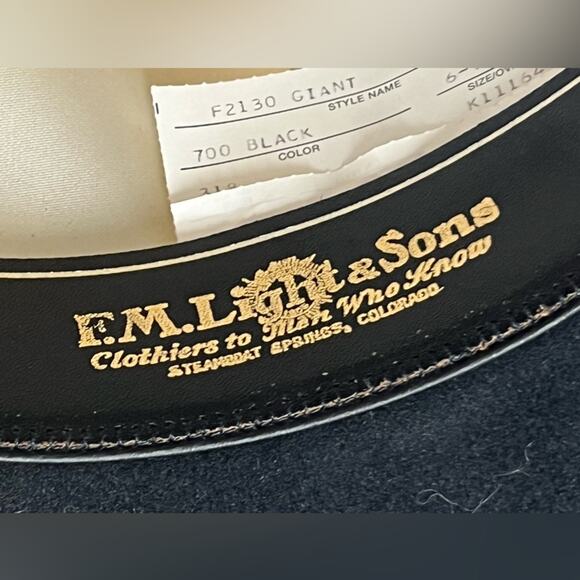 Vtg John B Stetson 4x Beaver “F2130 Giant” Cowboy Hat F2063 4-Inch Brim Sz 6 7/8 - Picture 8 of 11